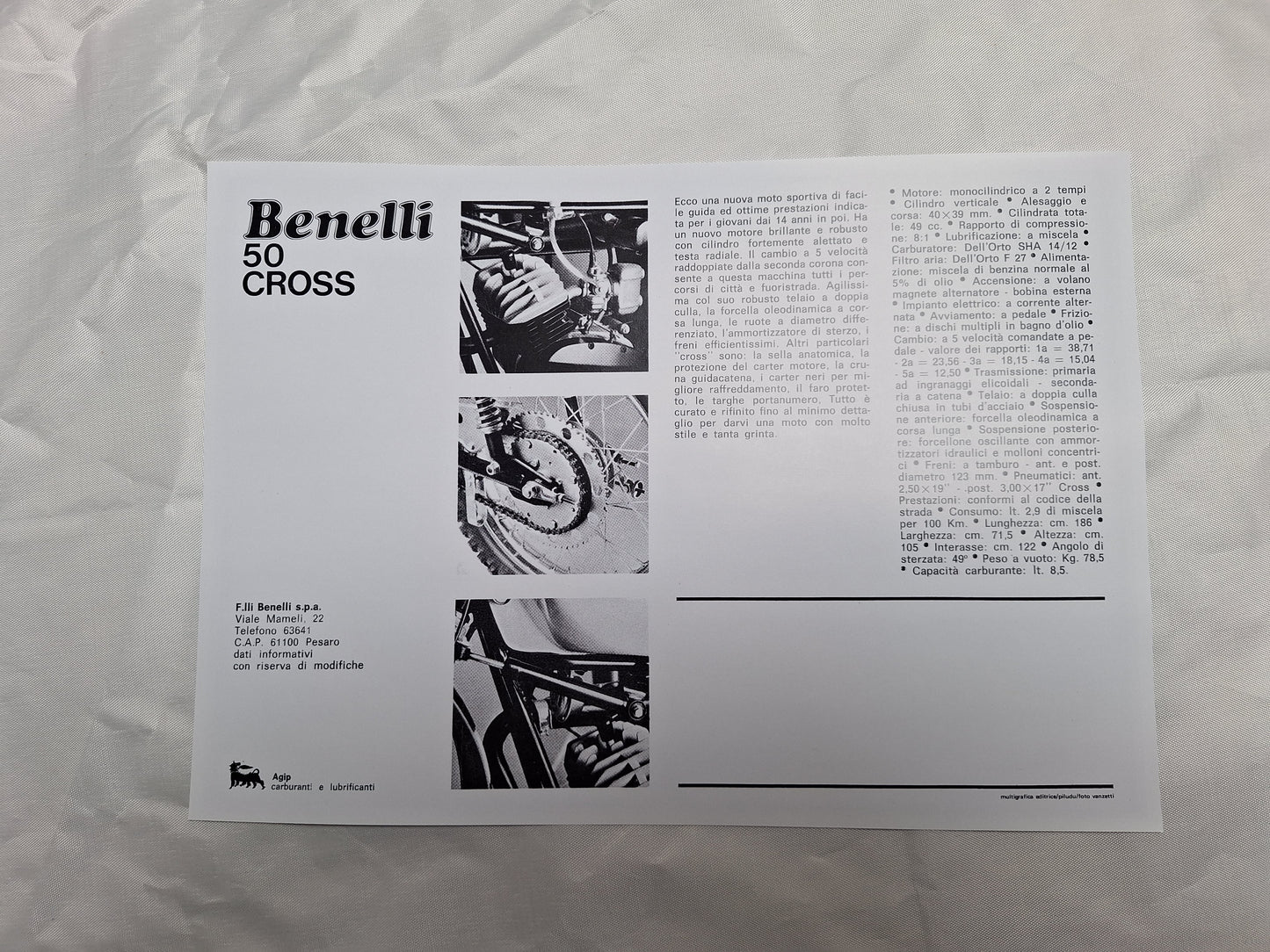 Folder Benelli 50 Cross Geel