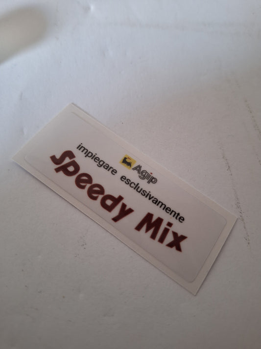 Sticker AGIP speedy mix Benelli Motobi Guzzi Rood