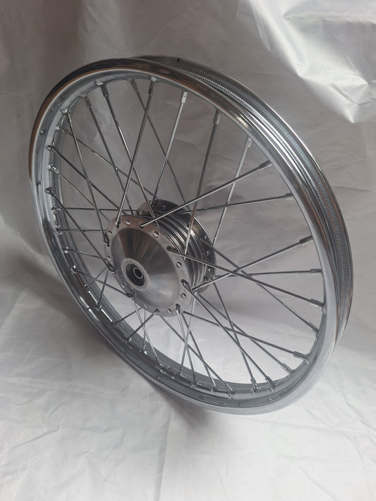 Voorwiel Tomos 4L / APN / ATX gepolijste naaf