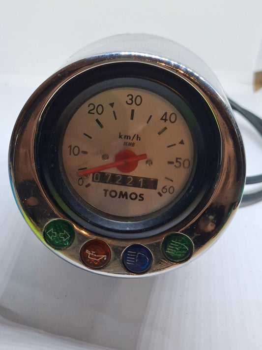 Kilometerteller met chroom huis Tomos Revival / Youngst'r (1)