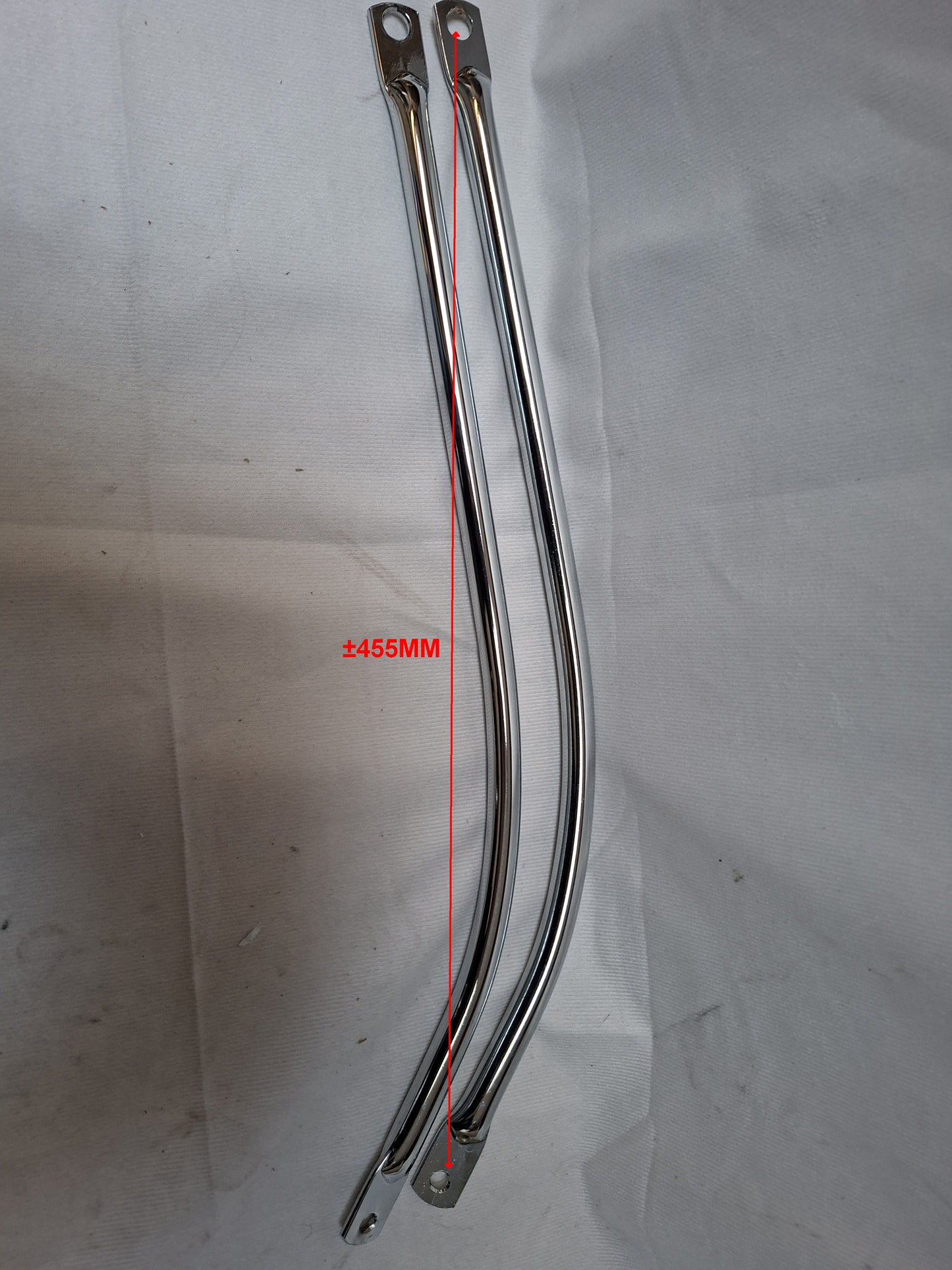 Achterspatbord / frame buis SET Tomos verchroomd kort model