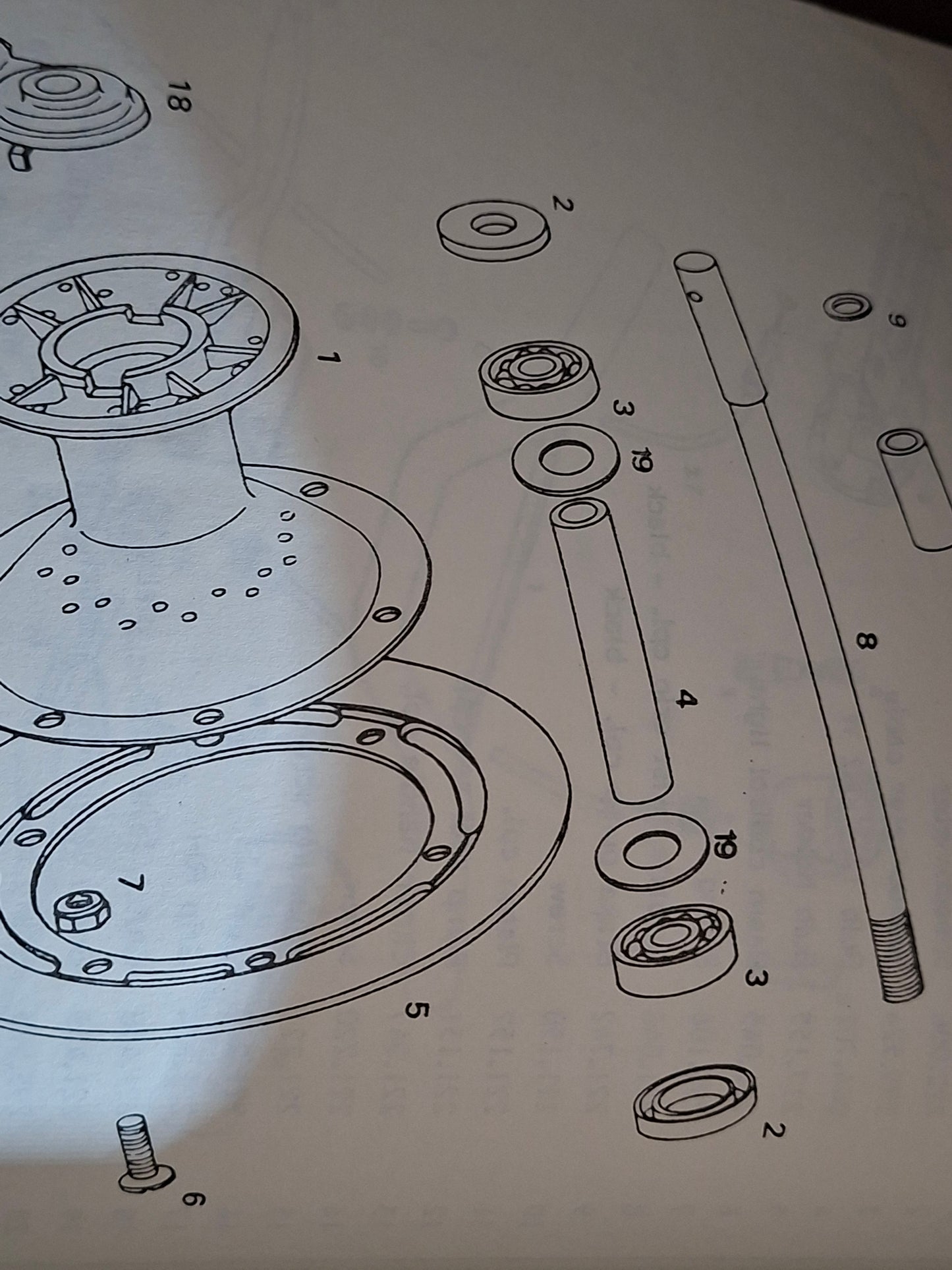Keerring voorwiel Tomos NTX 50 / CTX 80 per stuk