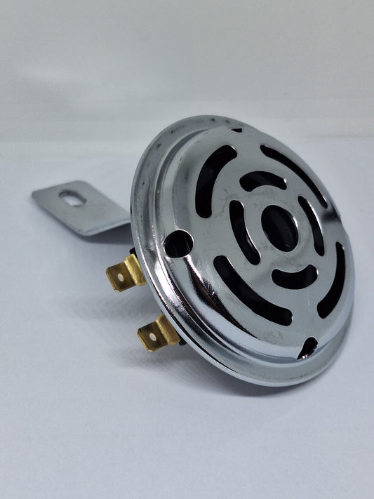 Claxon rond chroom 12 volt DC