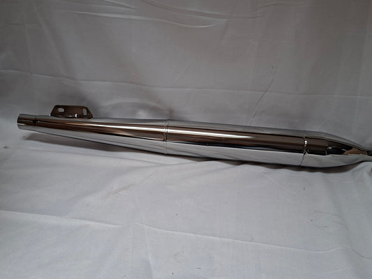 Uitlaatdemper universeel Tomos 2L 3L 4L 28mm sigaar chroom