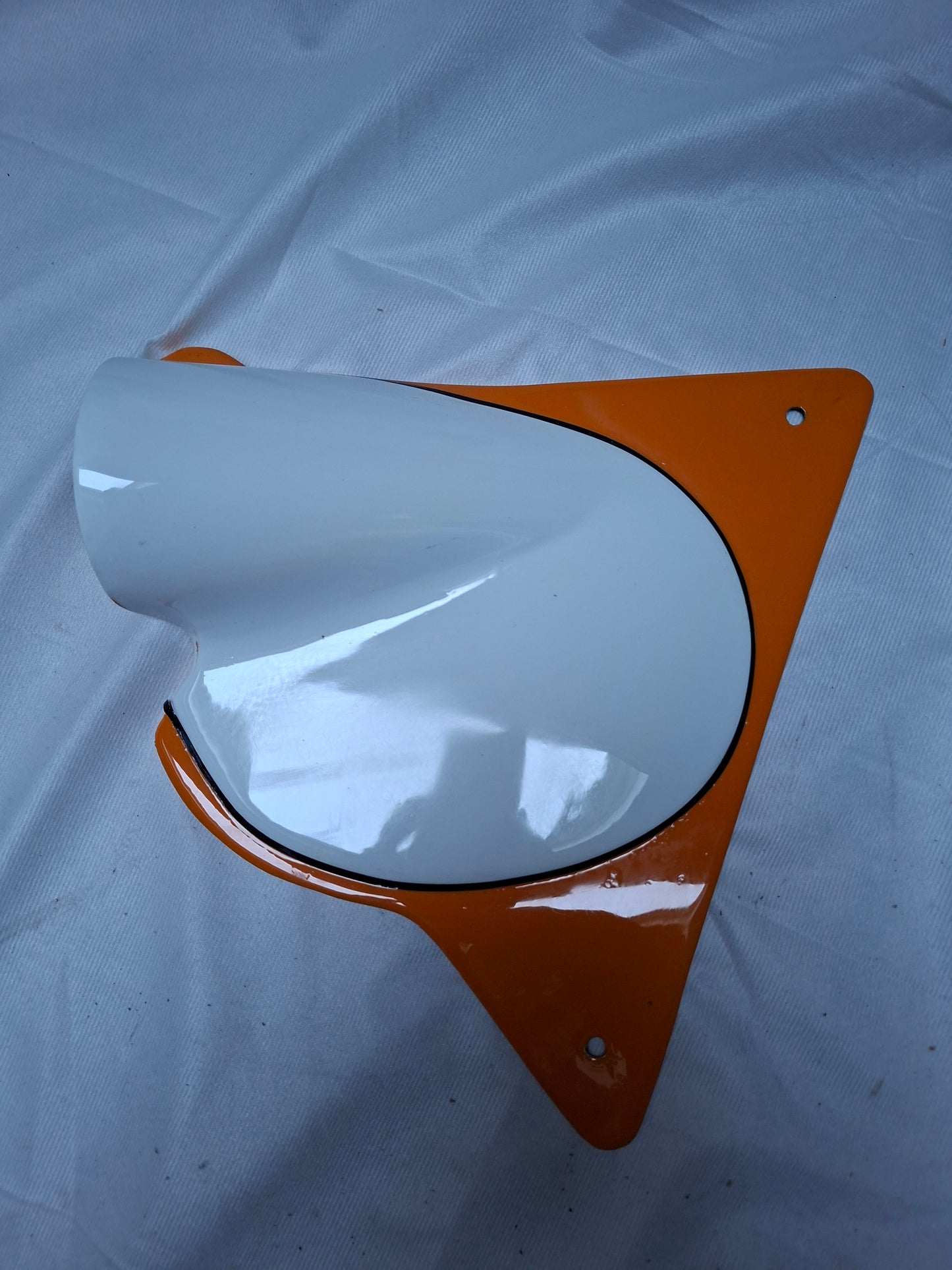 Zijkap rechts Oranje/Wit Benelli / MotoBi 50 Cross
