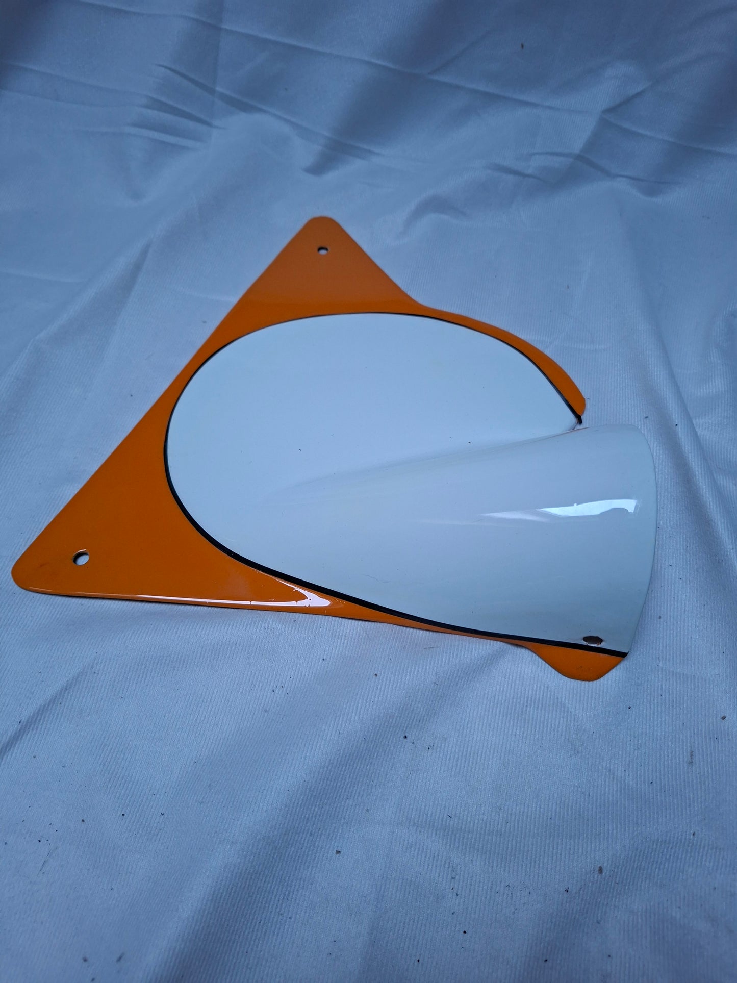 Zijkap rechts Oranje/Wit Benelli / MotoBi 50 Cross