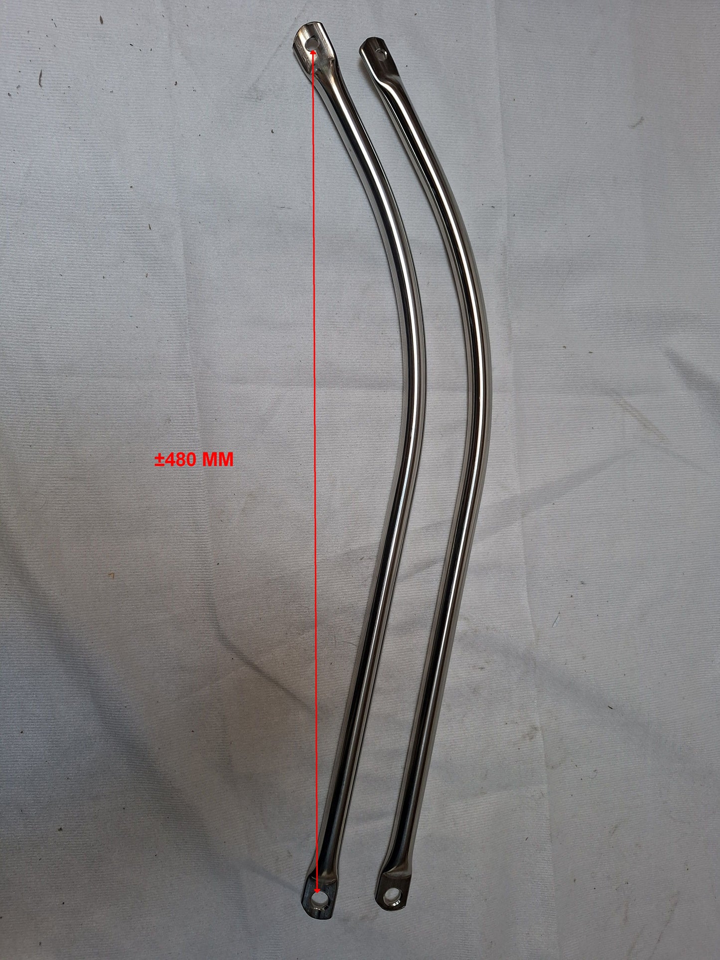 Achterspatbord / frame buis SET Tomos verchroomd lang model