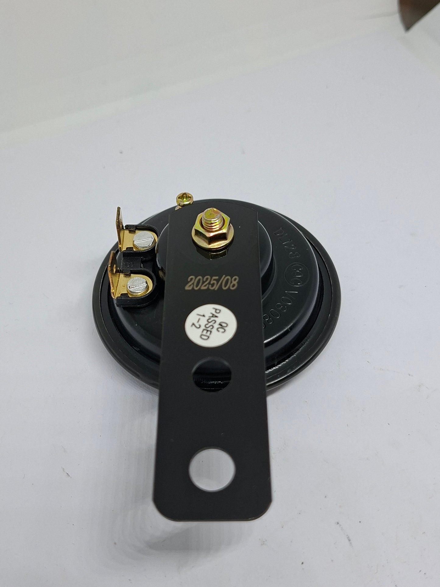 Claxon rond zwart 12 volt DC