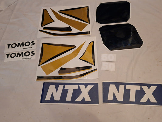 Stickerset Tomos NTX50 goud