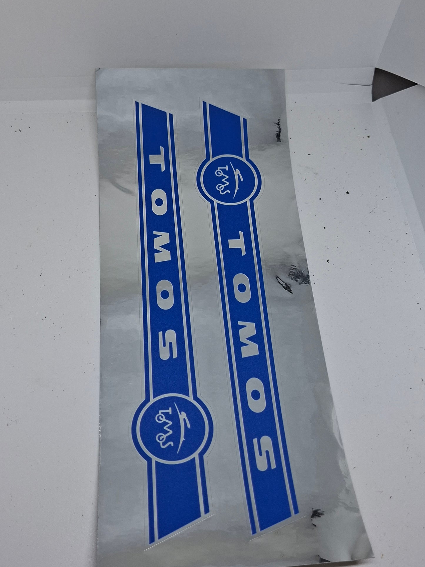 Stickerset Tomos Blauw / Chroom