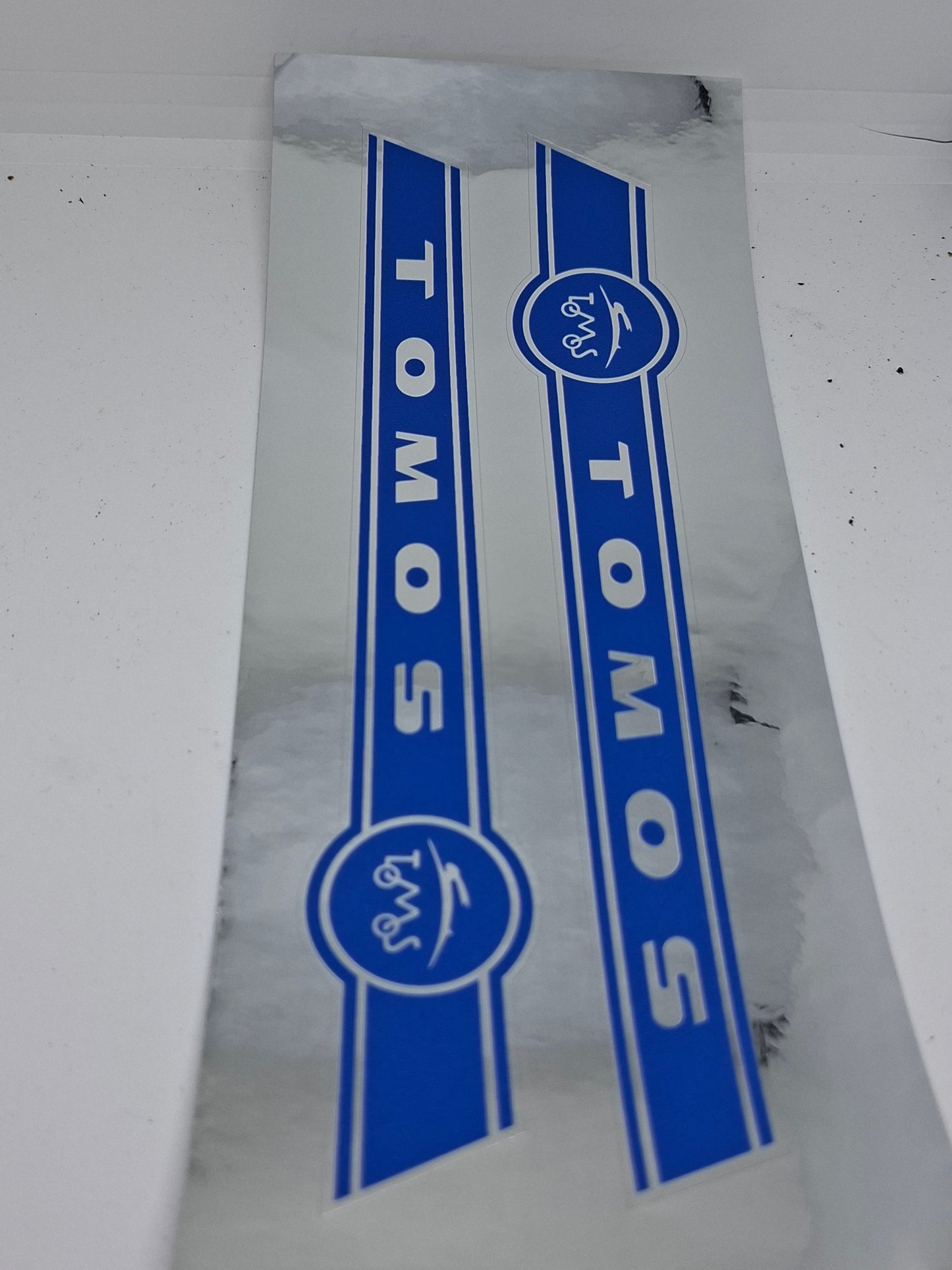 Stickerset Tomos Blauw / Chroom