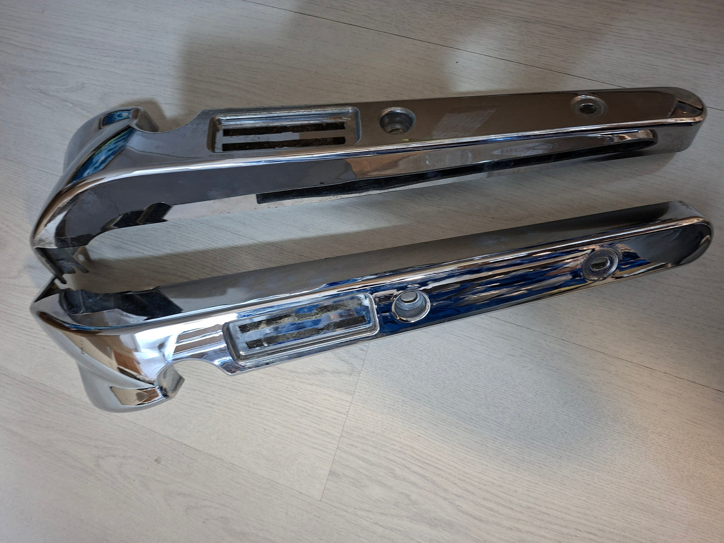 Zijschermset chroom Tomos Revival links / rechts 2e hands