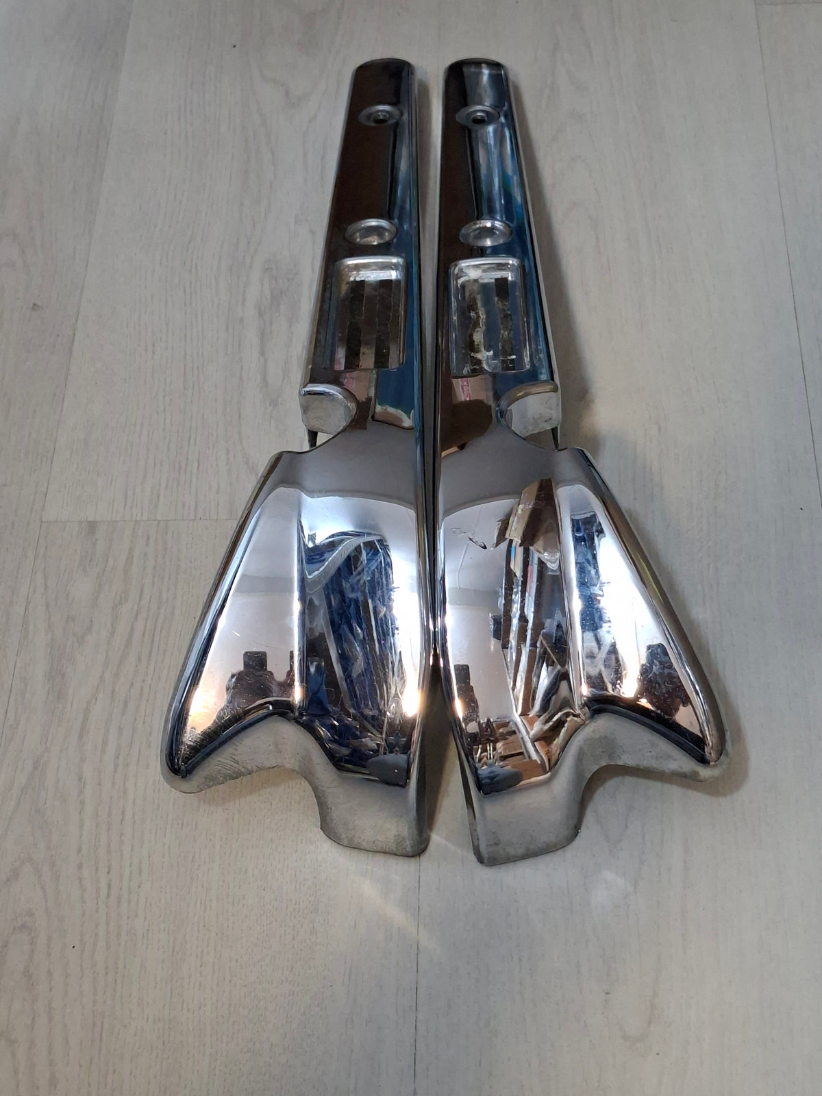 Zijschermset chroom Tomos Revival links / rechts 2e hands