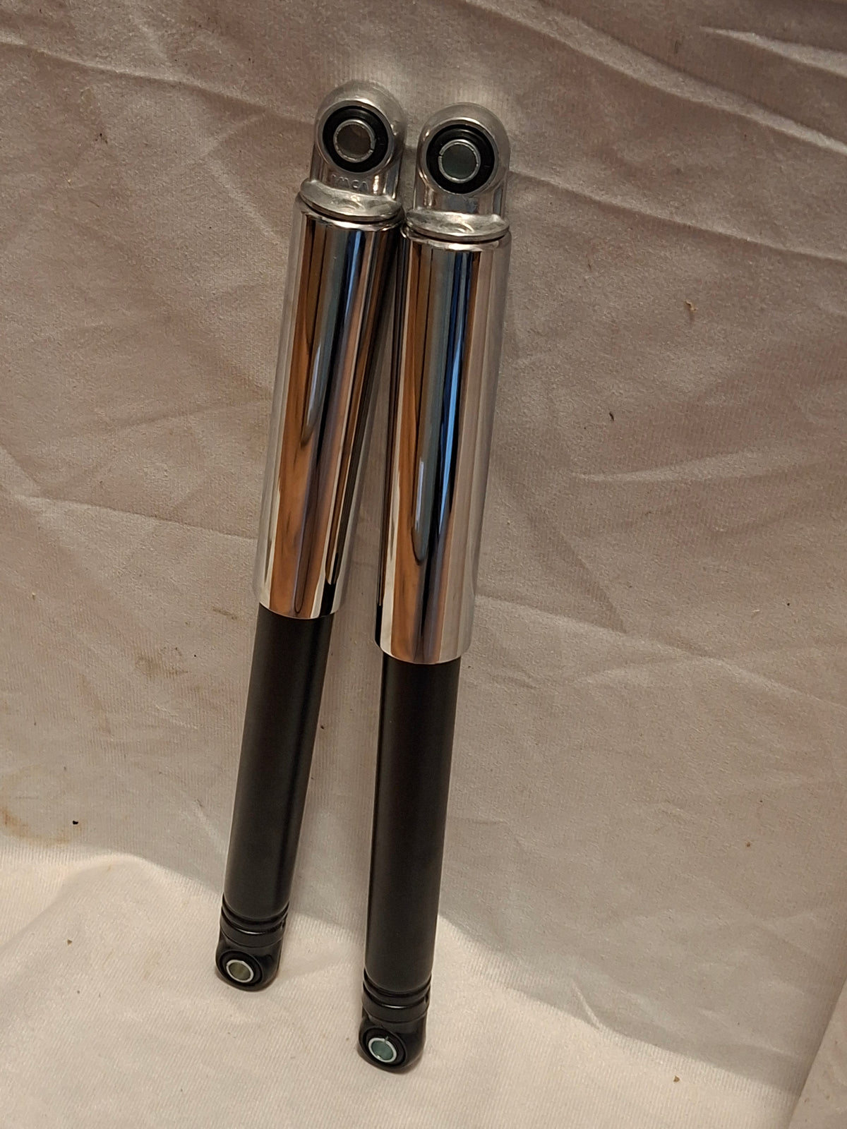 Schokbrekerset 370mm zwart / chroom gesloten IMCA