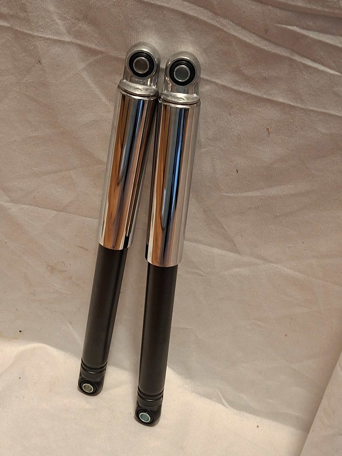 Schokbrekerset 370mm zwart / chroom gesloten IMCA