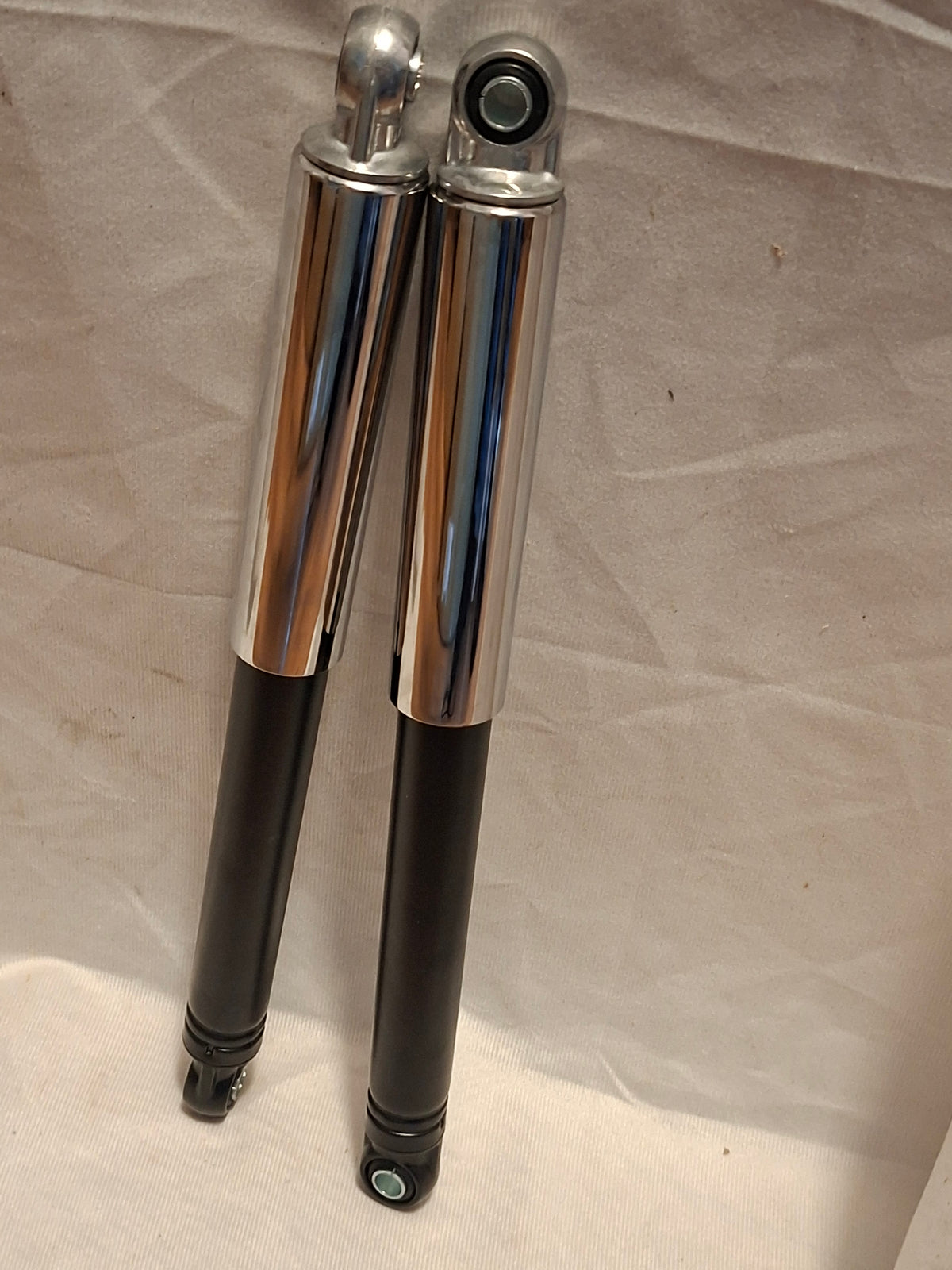 Schokbrekerset 370mm zwart / chroom gesloten IMCA