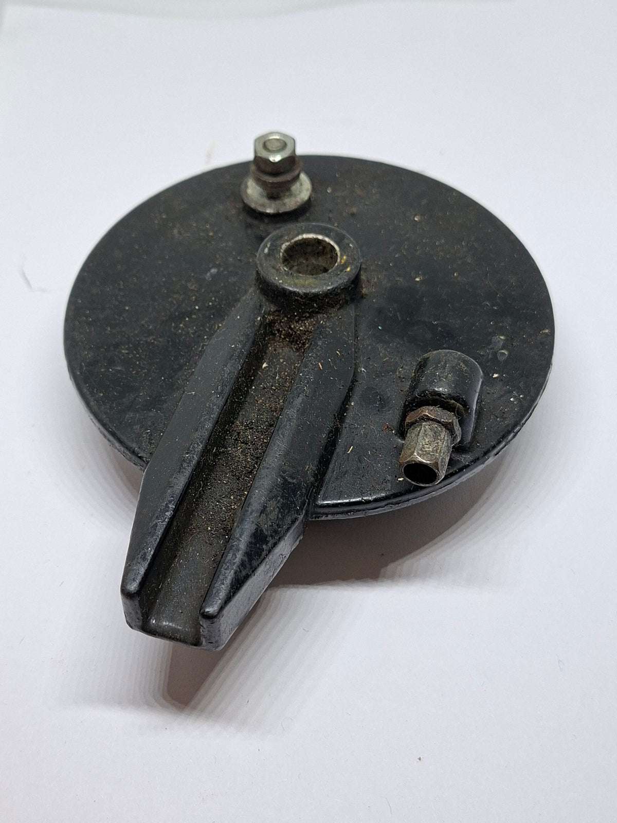 Remankerplaat Tomos A35 / A3 zwart 110mm (2e hands)