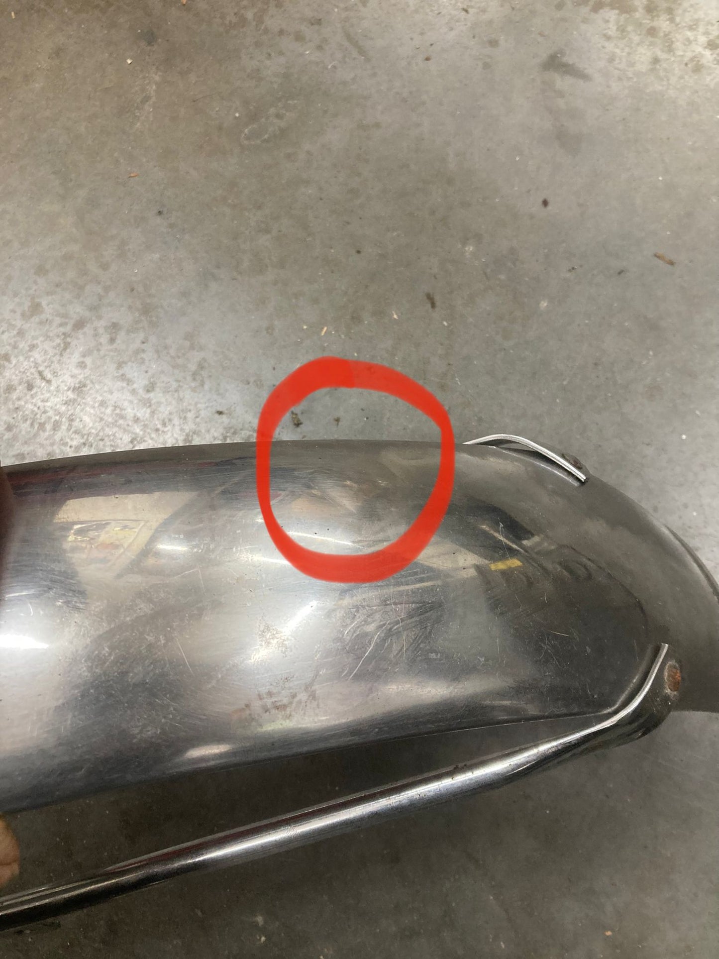 Voorspatbord Benelli T50, italiaanse uitvoering