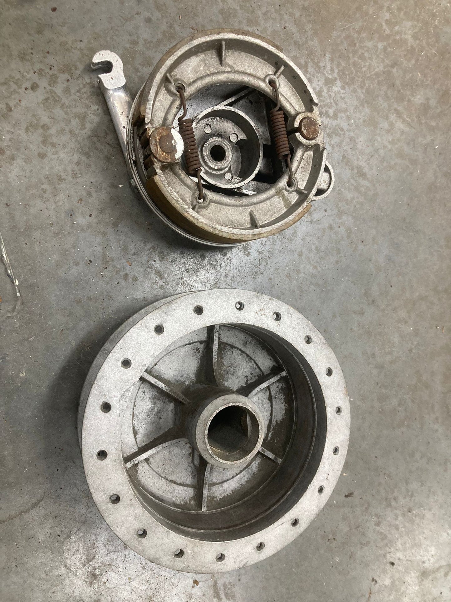 Voornaaf compleet groot Grimeca Benelli / Motobi / Guzzi gestraald