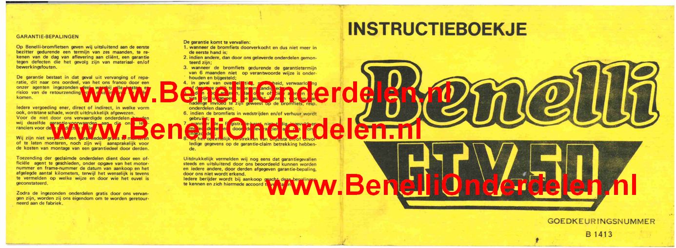 Instructieboekje Benelli GTV-50