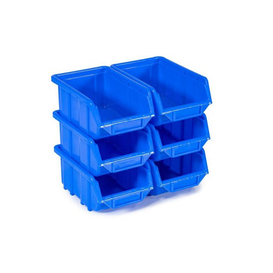 Kunststof Stapelbak Blauw 170×110×75 mm – Heavy Duty Onderdelenbak – Doos 40 Stuks